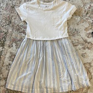 GAP Kids Casual Dress in White and Blue